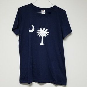 Men's Navy Blue T-Shirt South Carolina Flag 2XL